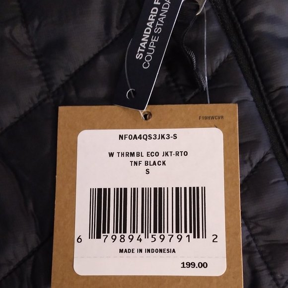 🆕The North Face Women’s ThermoBall Eco Insulated Jacket, Small - TNF Black, NWT - Picture 3 of 7